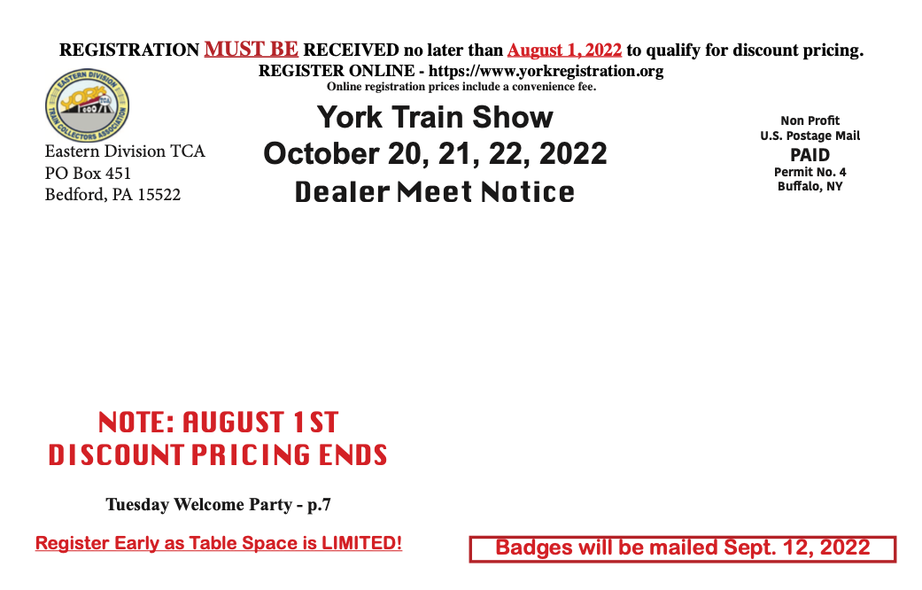 York Show Dealer Meet Notice